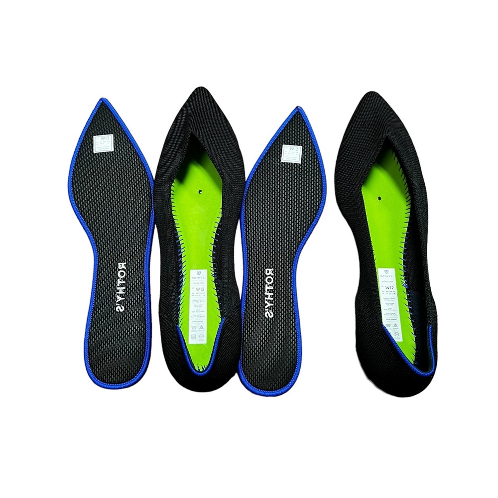 Rothy's The‎ Point Black Solid Flat Slip On Shoes… - image 7